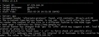 Скриншот программы Nikto