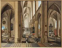 Интерьер готической церкви. 1644. Дерево, масло. Фонд национального культурного наследия Нидерландов