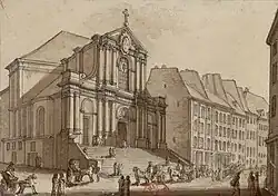 К. Киветон. Церковь в начале 1800-х годов. Бумага, тушь, кисть, перо. Национальная библиотека Франции, Париж