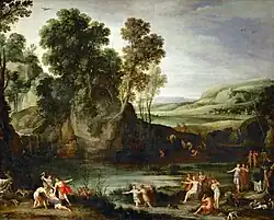 Диана узнаёт о беременности Каллисто (фигуры написаны А. Тасси ?). Между 1615 и 1620. Холст, масло. Лувр, Париж