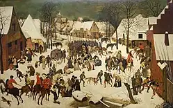 Избиение младенцев в Вифлееме. Дерево, масло. Старая Пинакотека, Мюнхен