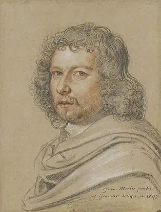 Портрет Жана Морена. 1647. Бумага, сангина, уголь, мел. Лувр, Париж