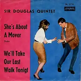 Обложка сингла Sir Douglas Quintet «She’s About a Mover» (1965)
