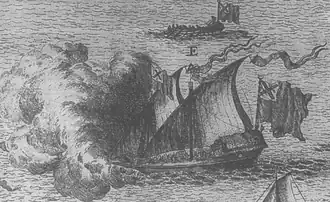 Скампавея с гравюры Г. де Вита, 1714 год