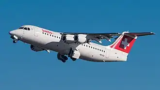 Avro RJ100 авиакомпании SWISS