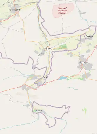 Хушобод на карте