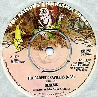 Обложка сингла Genesis «The Carpet Crawlers» (1975)