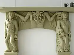 «Дьявольский» камин, резьба по песчанику, ок. 1846