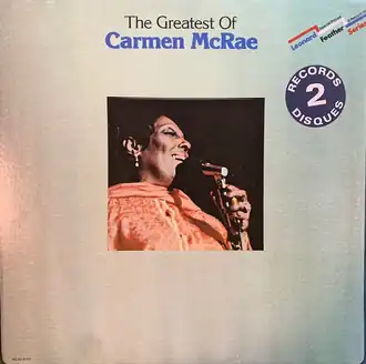 Обложка альбома Кармен Макрей «The Greatest of Carmen McRae» (1977)