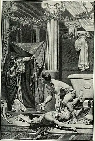 Нарцисс убивает Коммода в присутствии Марции