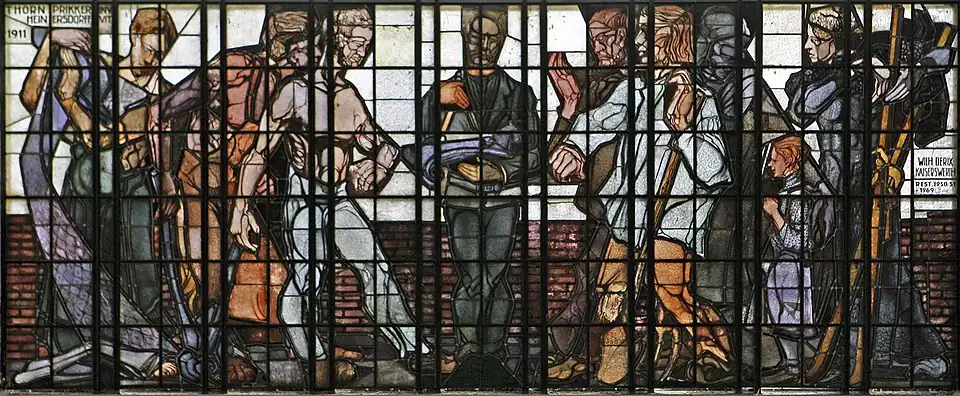 Художник как учитель в Торговле и Ремесле, Хаген (витраж главного вокзала)