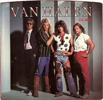 Обложка сингла Van Halen «I’ll Wait» (1984)
