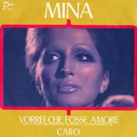 Обложка сингла Мины «Vorrei che fosse amore» (1968)