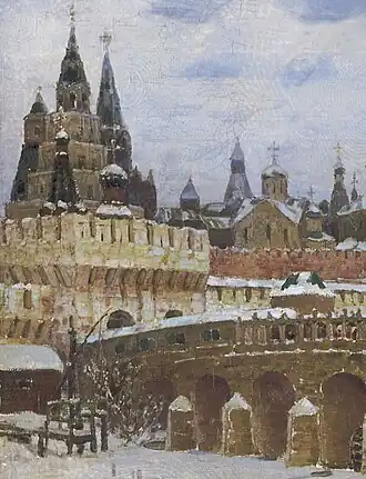 Всехсвятская башня на картине А. Васнецова (1901)