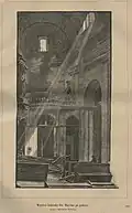 Интерьер костёла св. Мартина после пожара, 1888.
