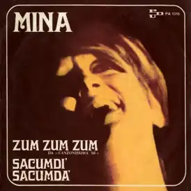 Обложка сингла Мины «Zum zum zum» (1968)
